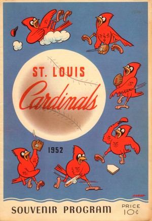 1952 Cardinals Program Cover